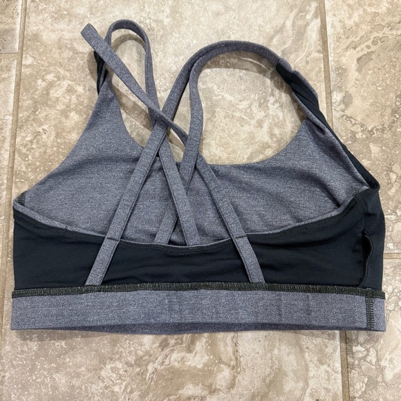 Lululemon Athletica Energy Bra Athletic Athleisure Heathered Charcoal Size 6 - Picture 6 of 8